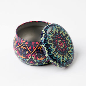 Joyero Metálico Mandala Verde Humana