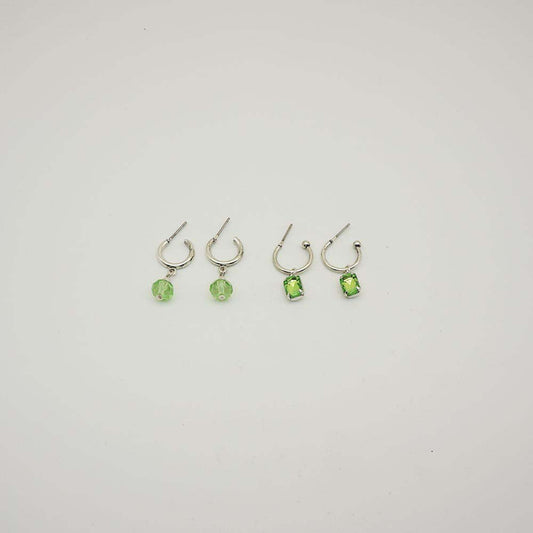 Aros Set Grass Plateado Tatienne