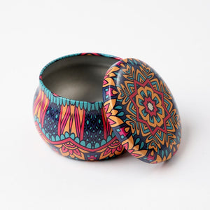 Joyero Metálico Mandala Naranjo Humana