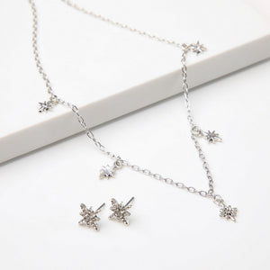 Set De Collar Hani Plateado I-D