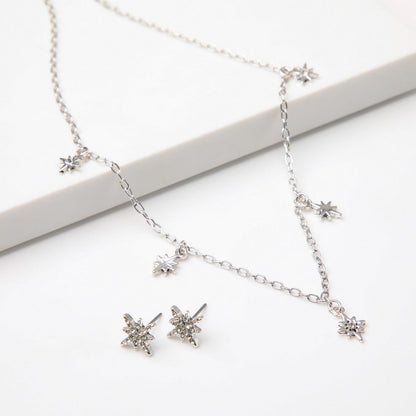 Set De Collar Hani Plateado I-D