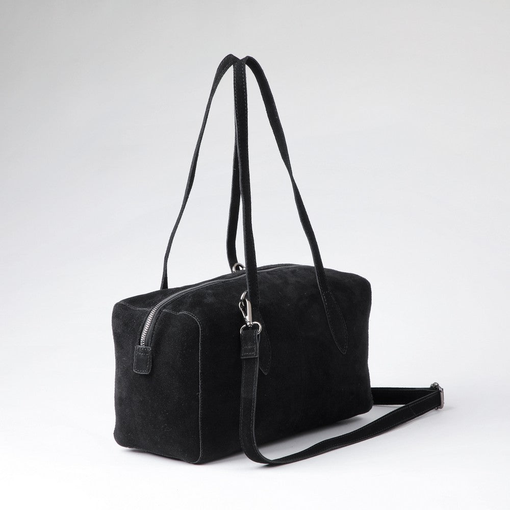 Cartera Hombro Gala Black Suede Humana