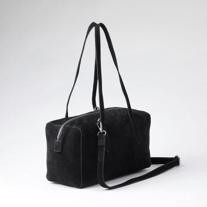 Cartera Hombro Gala Black Suede Humana