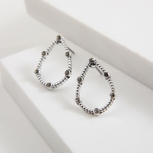 Aros Pegado Gota Plateado Humana