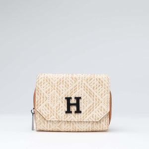 Billetera Pequeña Trama Beige Humana