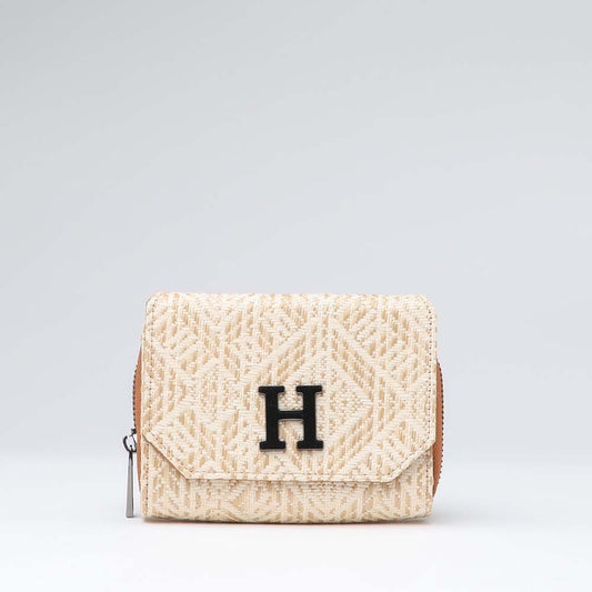 Billetera Pequeña Trama Beige Humana