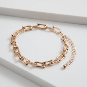 Pulsera Arena Eslabon dorado ID