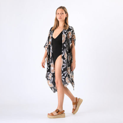 Kimono Floral Negro I-D
