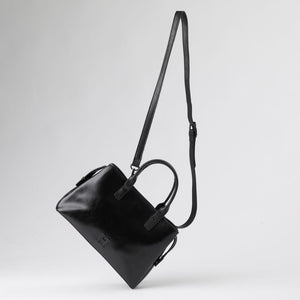Cartera Bandolera Ecocuero Clara Negro Humana