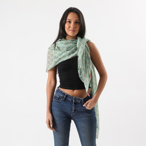Pañuelo Estampado Jacarandá Verde i-D