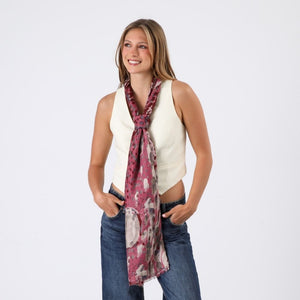 Pañuelo Estampado Nereo Burdeo Humana