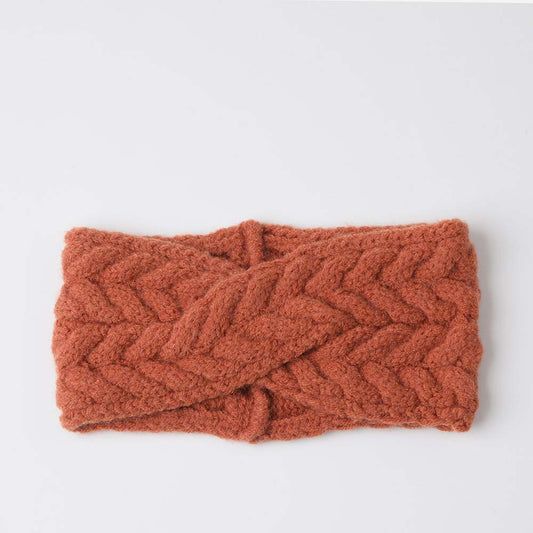 Cintillo Tejido Trenzas Rojo i-D