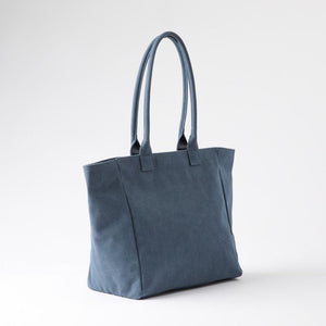 Cartera Tote Delfi Canvas Azul Humana