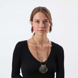 Collar Largo Matera Dorado Humana