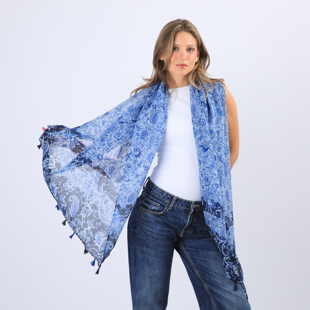 Pañuelo Estampado Alheli Blue I-D