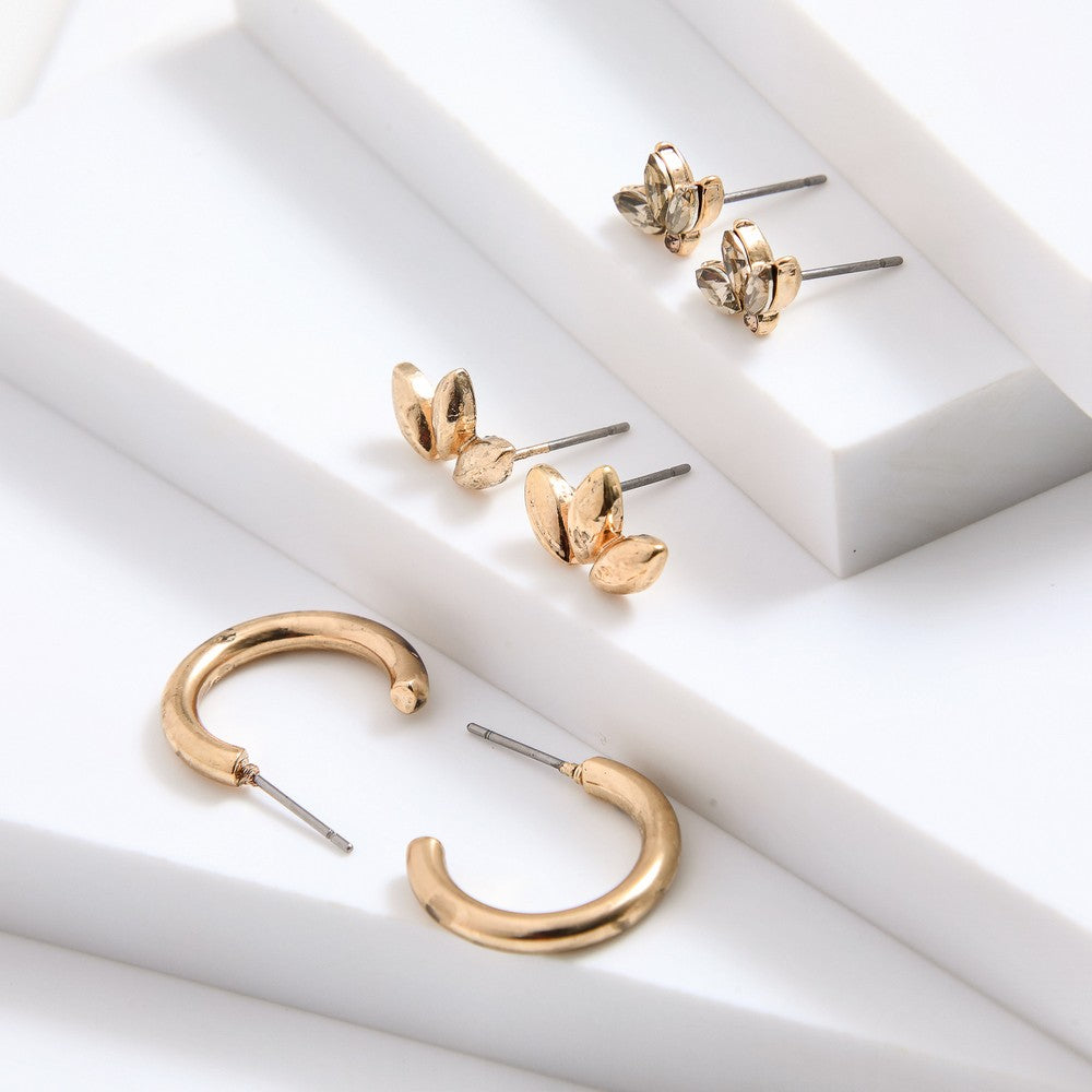 Set De Aros Alba Dorado Tatienne