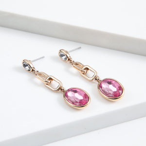 Aros Largo Roseta Dorado Tatienne