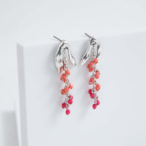 Aros Escalonia Largos Plateados Humana