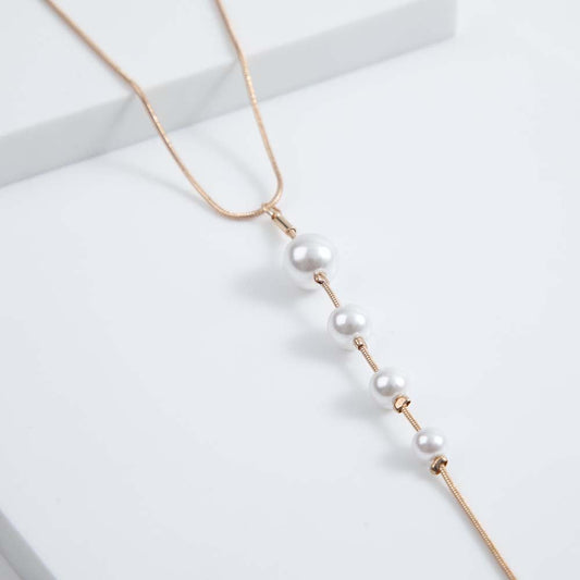 Collar Corto Perla Dorado i-D