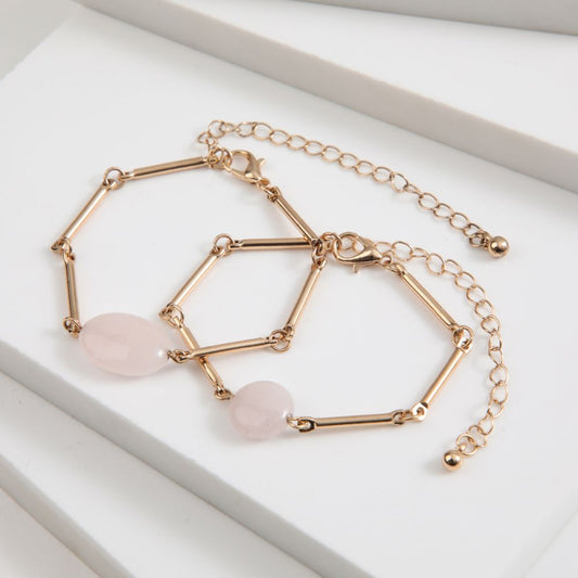 Pulsera Blanda Doble Hexa Dorado Humana