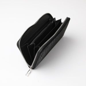 Billetera mediana Sven Ecocuero croco negro Tatienne