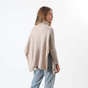 Poncho Melange Café Tatienne