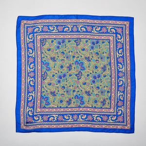 Pañuelo Seda Anaya Azul Humana