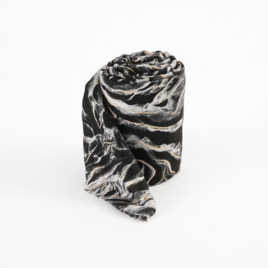 Pañuelo Estampado Lobelia Negro I-D