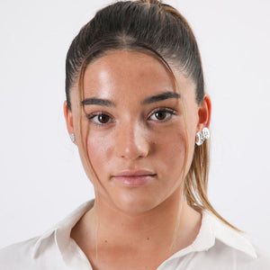 Set de Aros Triple Fosil Plateado Tatienne