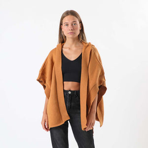 Poncho Abierto Amarillo Humana