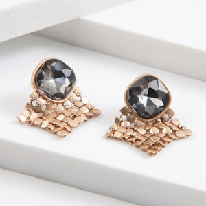 Aros Largo Malla Dorado Humana