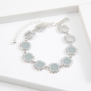 Pulsera Cuadros Plateado Humana