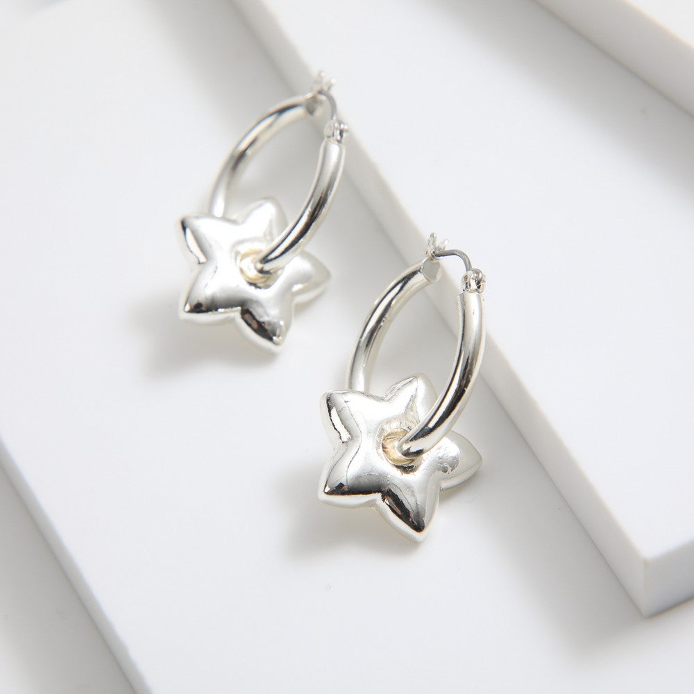 Aros Argollas Aroa Plateado Tatienne