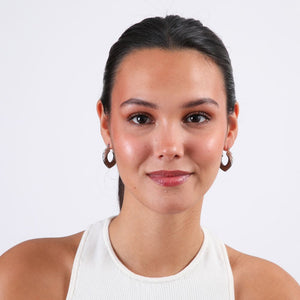 Aros Argolla Espiga Plateado Humana