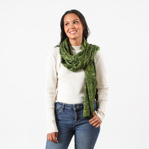 Pañuelo Estampado Danae Verde Humana