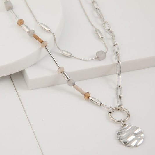 Collar Corto Andrea Plateado Studio Humana
