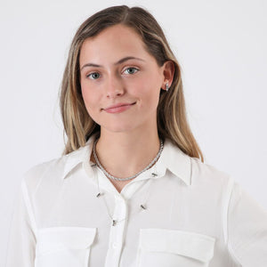 Set Collar y Aros Doble Twist Plateado Tatienne