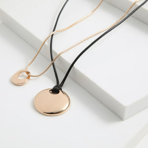 Collar Duo Círculos dorados ID