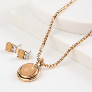 Set De Collar Fina Dorado Humana