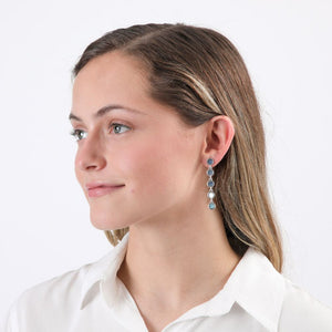 Aros Largo Sea Pebbel Plateado Tatienne