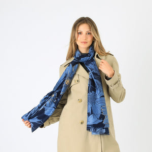 Pañuelo Estampado Ema Azul Tatienne