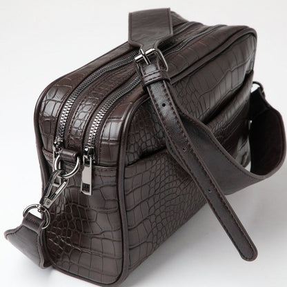 Cartera Bandolera Blanca Café Humana