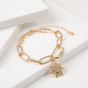 Pulsera Blanda Vacay Charms 3 Dorado i-D