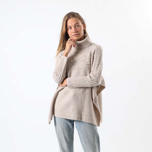 Poncho Melange Café Tatienne