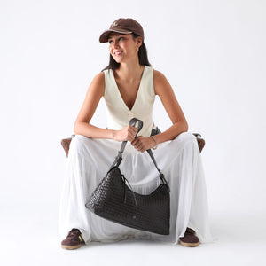 Cartera Bandolera Iris Ecocuero Café Humana