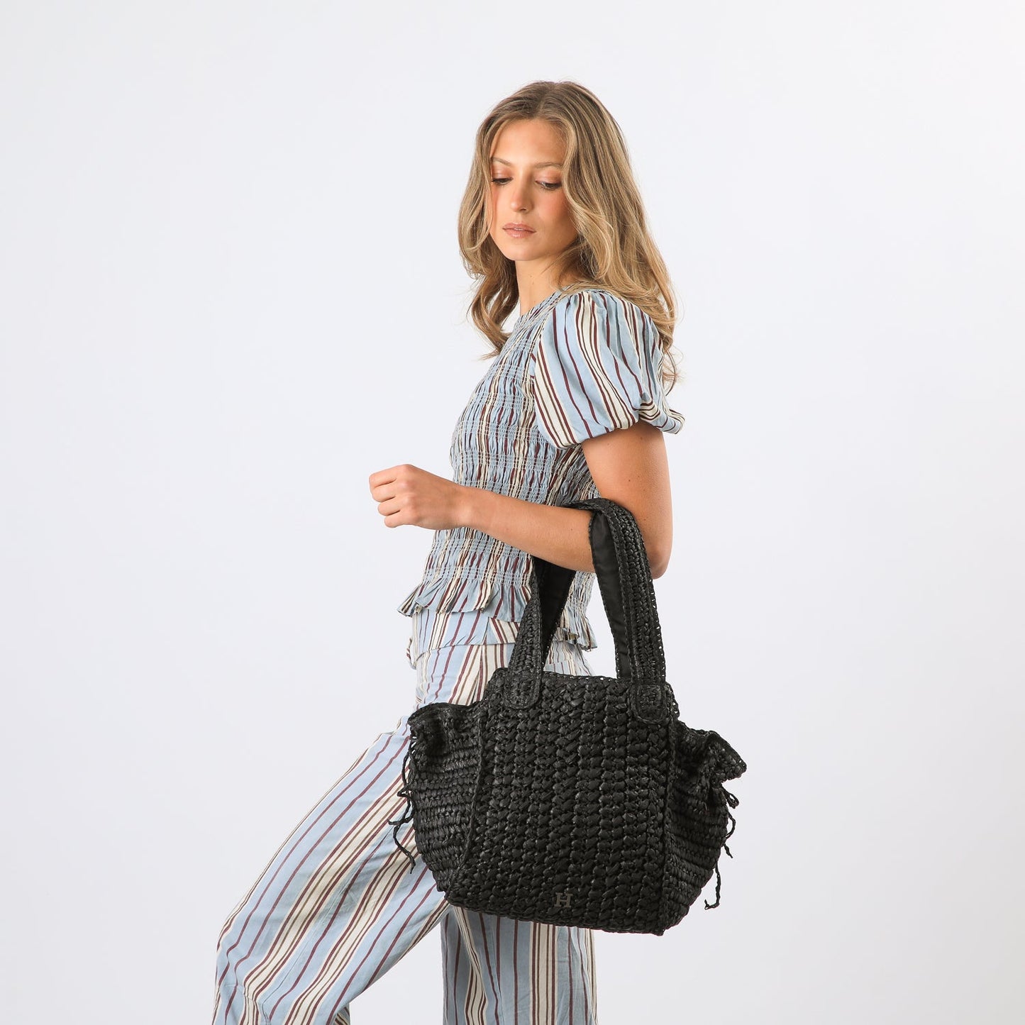 Cartera De Playa Positano Black Humana