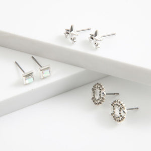 Aros Set Elva Plateado I-D