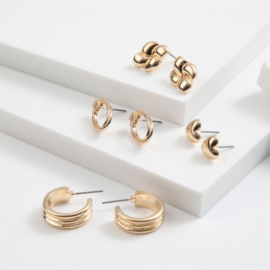 Set de 4 aros Estela Dorado ID
