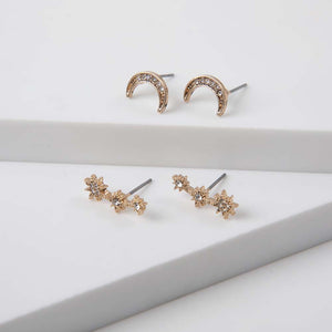 Set Aros Violeta Dorado Humana