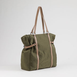 Cartera Tote Cora Nylon Verde Humana